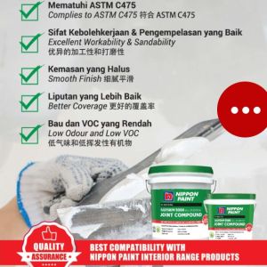 NIPPON PAINT Easyskim 5000 All Purpose Joint Compound 5KG Wall Cement Plaster Putty Filler Simen Tutup Lubang Dinding