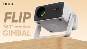 [NEW] EROC FLIP 1700 ANSI Projector1080P กิมบอลมุมกว้าง 360°การปรับเทียบอัจฉริยะ โปรเจคเตอร์ พกพา Android 12.0 อัพเกรดใหม่