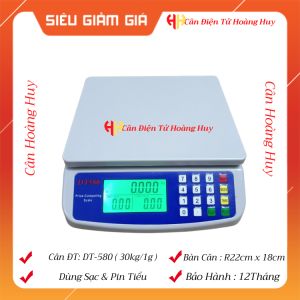 Cân điện tửcân để bàncân bán hàngCân điện tử tính tiềnCân điện tử nhà bếp DT- 580 -30kg/1g màn hình LED xanh CÂN HOÀNG HUY