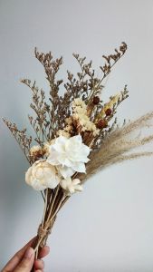 ช่อดอกไม้แห้ง ดอกดาเลีย แจกันดอกไม้ ดอกไม้แห้ง DIY ตกแต่ง พร้อพถ่ายรูป Flower Bunch