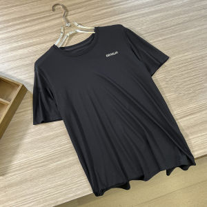 สัมผัสที่นุ่มนวลเป็นพิเศษด้วยความยืดหยุ่นสูงเป็นพิเศษ Ice Cool Drying คอกลม กว้างหลวม กีฬา เสื้อยืดแขนสั้นฐานลําลอง