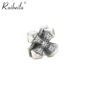 Ruibeila Fashion Personality Mens 925 Silver Cross Ear Cuff No Piercing Single Ear Trendy Jewelry Elegant And Stylish