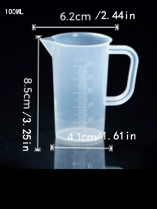 Kitchen Baking Graduated Measuring Cup Clear Plastic Laboratory Beaker with Lid Large Capacity Transparent Mixing Cup
