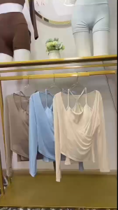 ✨เพิ่มสีใหม่✨ArayaLady เสื้อโยคะ 2 in 1 เสื้อคลุมบราแขนยาวผ้าซีทรู+สปอร์ตบราสายเดี่ยว DZMC07301 / JYMC221