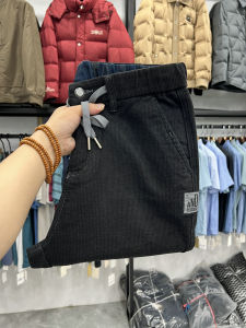 Quần Dài Thường Ngày Co Giãn Nhẹ Có Dây Rút Cạp Vừa Cotton Polyester Pha Trộn Quần Dài Thu Đông Dày Dặn Thoải Mái