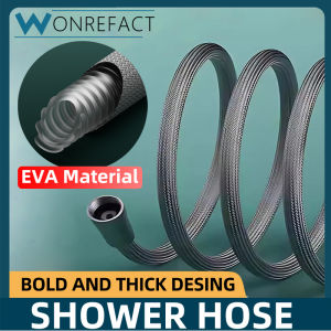Gray Shower Hose Large Flow And High Pressure 1.5m/2m Bathroom Handheld Shower Head Accessories Durable