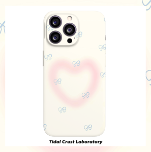 Blue Butterfly Knot Flocking Pink Heart Filin Two-In-One Mobile Phone Case Suitable for Apple Huawei Xiaomi Oppo Vivo iPhone
