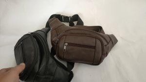 Tas Selempang Kulit Domba Waistbag Pria Elegant TERBARU