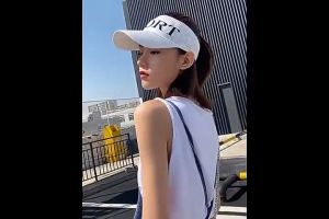 COD Rajut Katun Topi Pantai Kerai Visor Topi Baseball Olahraga Topi Olahraga Topi Wanita Rajut Visor