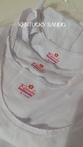 Kentucky Lady Sando White for Girls Plain Cotton Sleeveless Kids