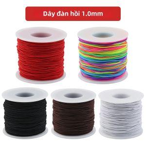 50 Mét 1 Mm Nhiều Màu Sắc Dây Đàn Hồi Nhiều Màu Co Giãn Chiếu Trúc Hạt Dây DIY Trang Sức Làm Vòng Tay Dây Chuyền Handmade Tiếp Liệu