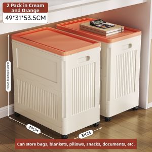 BOENIN | Portable Book Snack Storage Shelf Cart