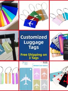Metal Aluminum Alloy Air Travel Luggage Tag Lost Prevention Hanging Tag Customizable Logo Creative Travel Safety Product