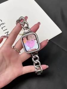 Metallic Chain Strap for Apple Watch Band 45mm 41 38 49 46 40 42 44mm Watchband for IWatch Series 12 11 10 9 SE 4 5 6 7 8 Ultra