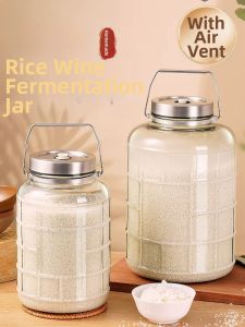 Laozao Rice Wine Fermentation Bottle Container Sealed Glass Bottle Sweet Wine Storage
