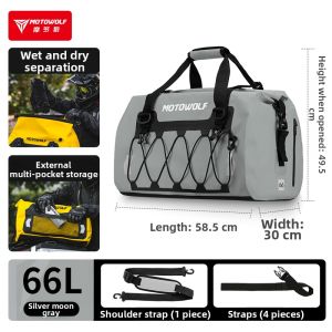 MOTOWOLF | Waterproof Large Capacity Motorcycle Tail Bag