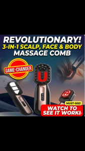[SG Stock] 3-in-1 Multi-functional Massage Comb | EMS Microcurrent & LED Light Therapy | Head Spa for Hair Growth & Face Slimming | Scalp & Body Massager