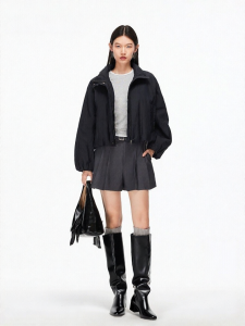 Vero Moda | Plain Half-High Collar Casual Stylish Jacket