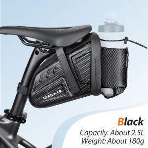 NEWBOLER Waterproof Bicycle Saddle Bag MTB Road Bike Seat Bag With Kettle Rack Bicycle Tool Holder Bag Bicycle Accessories