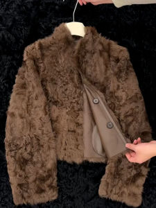 DANTING | Stylish Faux Fur Integrated Thick Casual Fluffy Coat