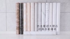 สติกเกอร์ ลายหินอ่อน กันน้ำมัน คุณภาพสูง สำหรับห้องครัว ขนาด 40cm*1m/3m ตกแต่งบ้าน เฟอร์นิเจอร์