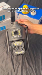 V380 Pro กล้องวงจรปิดกลางแจ้ง 8MP กล้อง Motion Detection ALARM IP66 กันน้ำ Dual เลนส์ AI กล้องหมุนได้ กล้องวงจรปิด 360 องศา WiFi