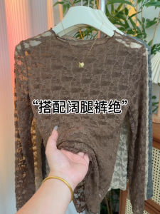 เสื้อยืดคอกลมแขนยาวผู้หญิงสไตล์เรียบง่าย ฤดูใบไม้ร่วง/ฤดูหนาว เสื้อชั้นในสุดเก๋ไก๋ สไตล์เด็ก เสื้อชั้นในลำลอง