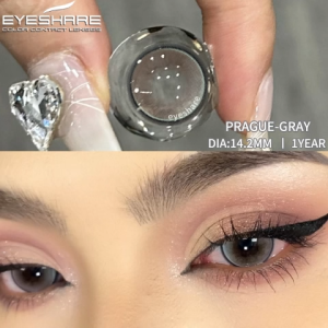 Eyeshare 1 cặp PRAGUE Kính áp tròng phổ biến thời trang dễ thương lens DIA14.5mm đôi mắt to