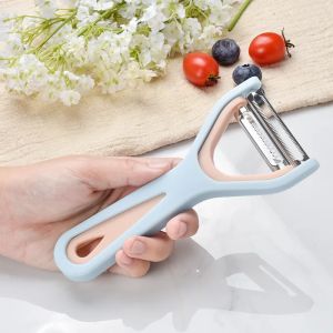 2 in 1 Vegetable Fruit Potato Peeler Cutter Household Portable Peeling Wide Mouth Grater Carrot Slicer Manual Kitchen Gadgets