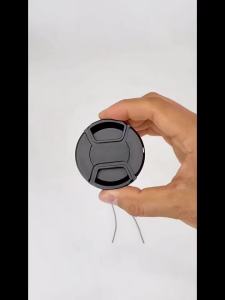 Camera Lens Caps with Lanyard 37mm-82mm Snap on Front Lens Cap for Nikon Sony Canon DSLR Cameras