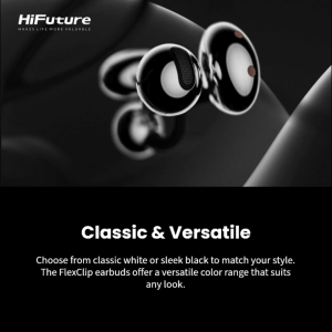 HiFuture FlexClip Open Ear Wireless Headphones | AI Enhanced ENC | 30 Hours Playtime