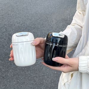 1pc 220ml Insulated Coffee Tumbler with Built-in Tea Strainer - Leakproof Portable Mini Thermos for Outdoor