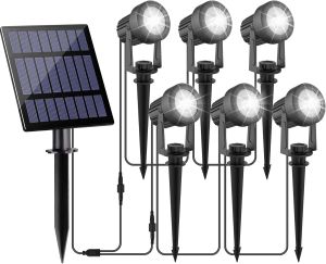 3000K/6000K/RGB Outdoor Solar LED Light IP65 Garden Landscape Pathway Wall Lamp for Tree Decor Yard Street Solar Spotlight