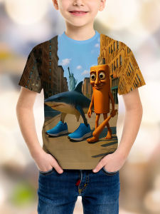 TungTungTung Sahur Bombardiro Crocodilo Meme เสื้อผ้าเด็กฤดูร้อนเด็กวัยหัดเดินชายเสื้อยืดแฟชั่นสาวเสื้อแขนสั้น