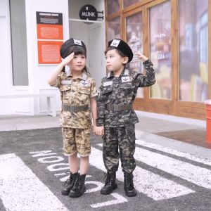 (Ready Stock) Army Soldier Military Uniform Tentera Camouflage Combat Kid Costume Kostum Baju Askar Cosplay 儿童军装男童女童迷彩服