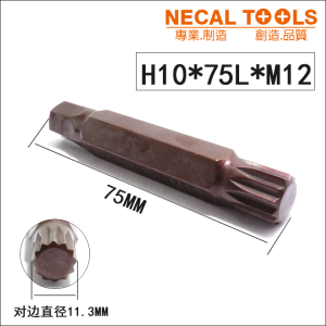 S2 Steel Twelve Corner Wrench Screwdriver Head Hexagonal Socket Impact Driver Bit Pentalobe Screwdriver Bit Set Tool Hardware