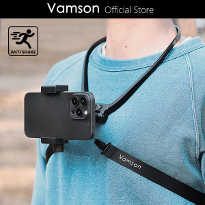 Vamson | Vamson Anti-shake Neck Hold Mount for iPhone 14 13 Xiaomi Huawei Samsung Cellphone Smartphone Running Cycling Record Vlog Video
