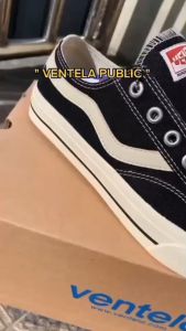 Sepatu Anak Sekolah Ventela Public Low Black Natural (GRADE PREMIUM)