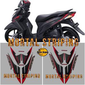 STIKER STRIPING LIS LES BODY HONDA VARIO 110 Fi 2017 SE HITAM DOFF