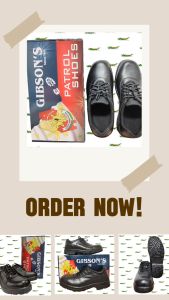 GIBSON S PATROL SHOES FOR MEN: Non-slip and High Abrasion Resistant PU Outsole