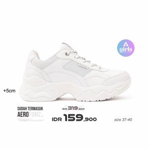 Aerostreet 37-40 Queen Putih Putih Putih - Sepatu Sneakers Casual Sport