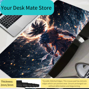 Bandai | Large Gaming Keyboard Laptop Japan Anime Leather Mouse Pad XXL Black DBZ Dragon Ball Desk Mat PC Gamer Carpet Mousepad for LOL