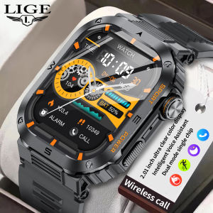LIGE Original Smart Watch for Men Bluetooth Call Multi-Function Health Monitoring Outdoor Waterproof Sports Watch