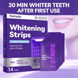 Purple Teeth Whitening Strips for Sensitive Teeth – Brightening Enamel Safe Remove Yellow Stains Long Lasting Oral Care Patches