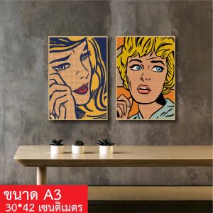 โปสเตอร์ Art Retro Style Set A โปสเตอร์ติดผนัง (Size A3) โปสเตอร์กระดาษ รูปแต่งห้อง สไตร์ Retro & Vintage