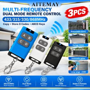 Aitemay 3pcs Universal RF Duplicator Remote Control 300-915Mhz Dual Mode Switching Rolling Code Copy Key For Gate Garage Door Opener