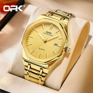 Original Double Twelve Water Proof Calendar Luminous Gold Watch with Gift Box [12.12 OPK Watch for Men]