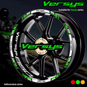 For Kawasaki Versys 650 1000 KAWASAKI 17" Inch Wheel Hub Stickers Motorcycle Moto Rim Inner Ring Reflective Decals Accessories