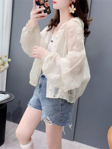 Fashionable Floral Print Hooded Lightweight Breathable Womens Summer UV Protection Jacket Portable Small Size All-Match Outerwear