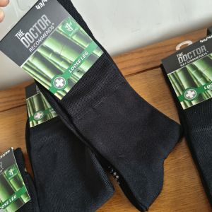Export Black Men Bamboo Fiber Socks Knee Socks Business Casual Pure Color Breathable Sweat Absorbing Deodorizing Filter Sports Men Socks